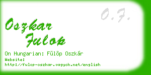 oszkar fulop business card