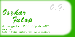 oszkar fulop business card